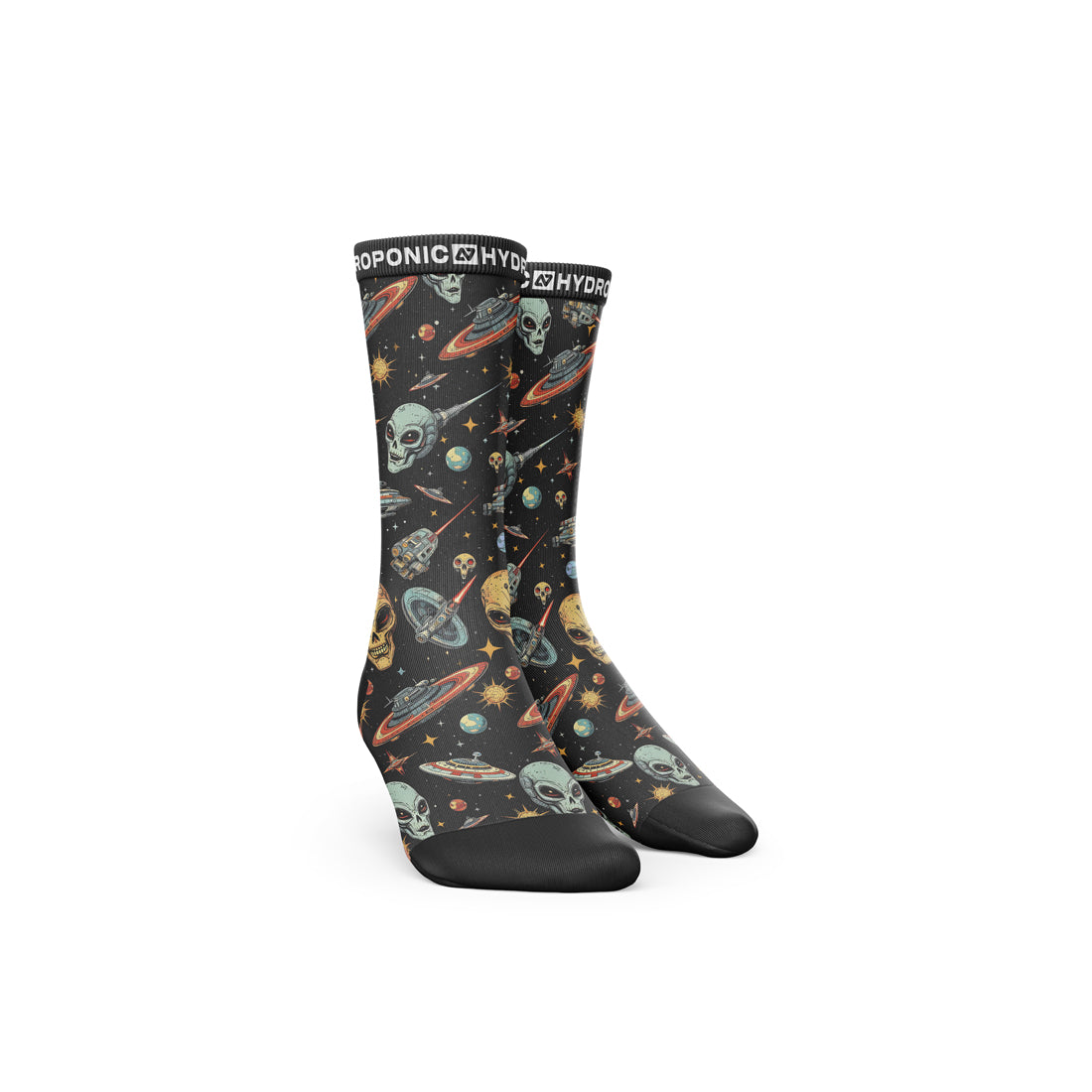 Șosete FLAGSHIP Black Space Șosete unisex cu imprimeu inspirat de univers