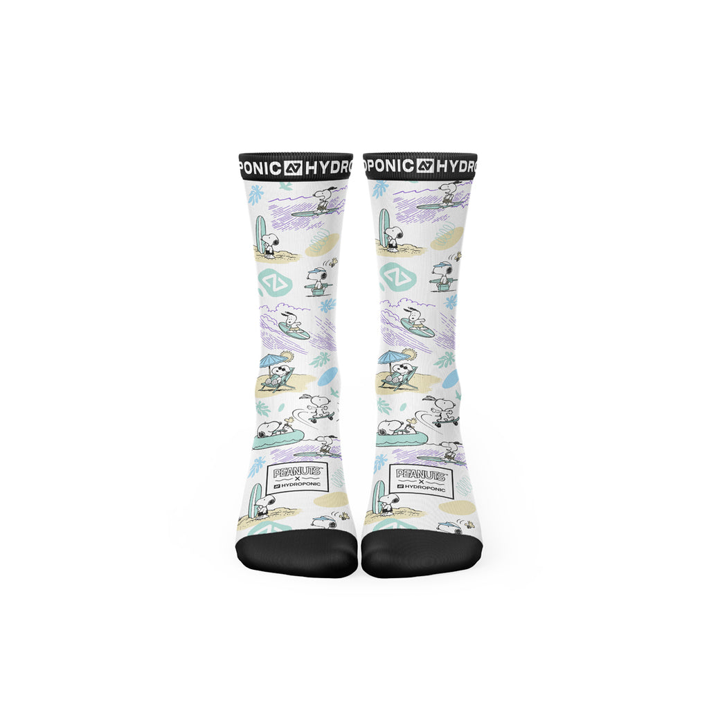 Șosete PEANUTS Beach White  Șosete unisex cu imprimeu oficial PEANUTS x Hydroponic