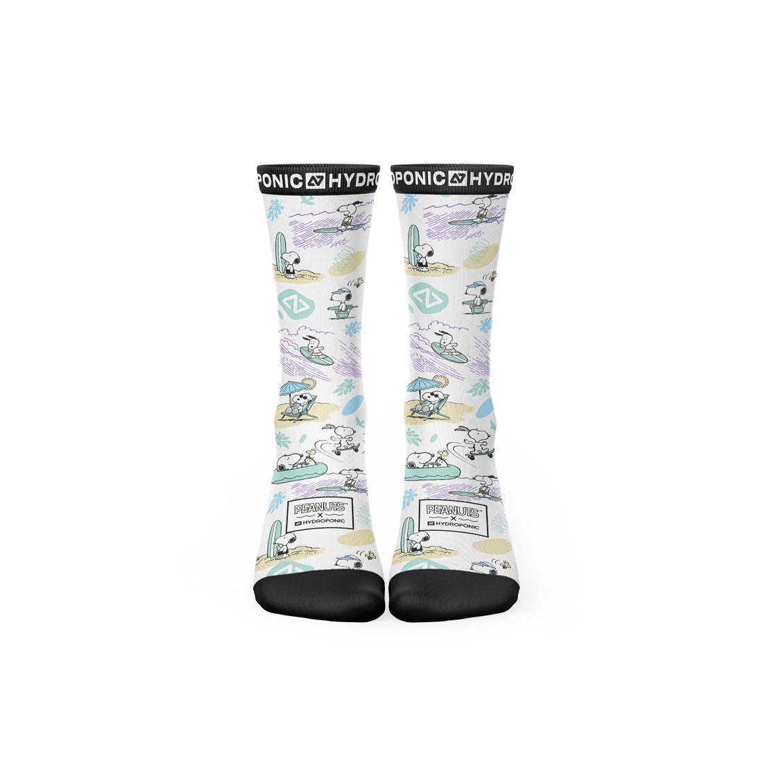 Șosete PEANUTS Beach White  Șosete unisex cu imprimeu oficial PEANUTS x Hydroponic