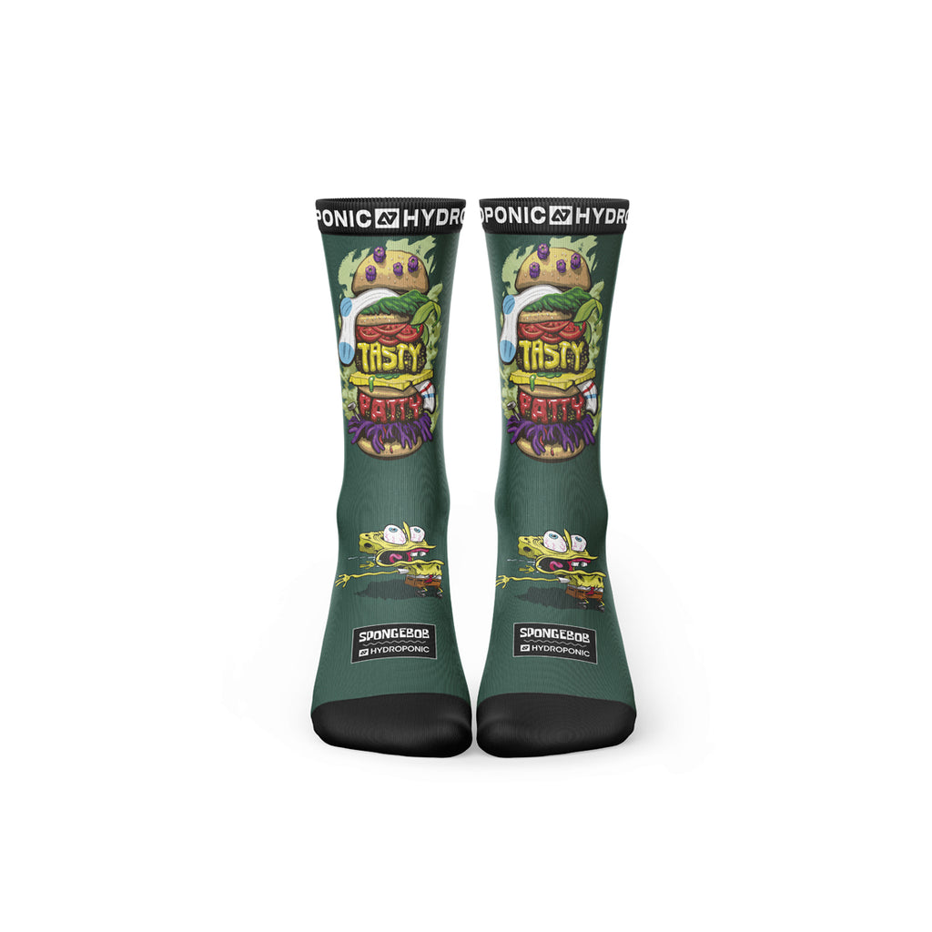 Șosete SpongeBob BURGER Green  Șosete Unisex Premium din Colecția Oficială SpongeBob SquarePants
