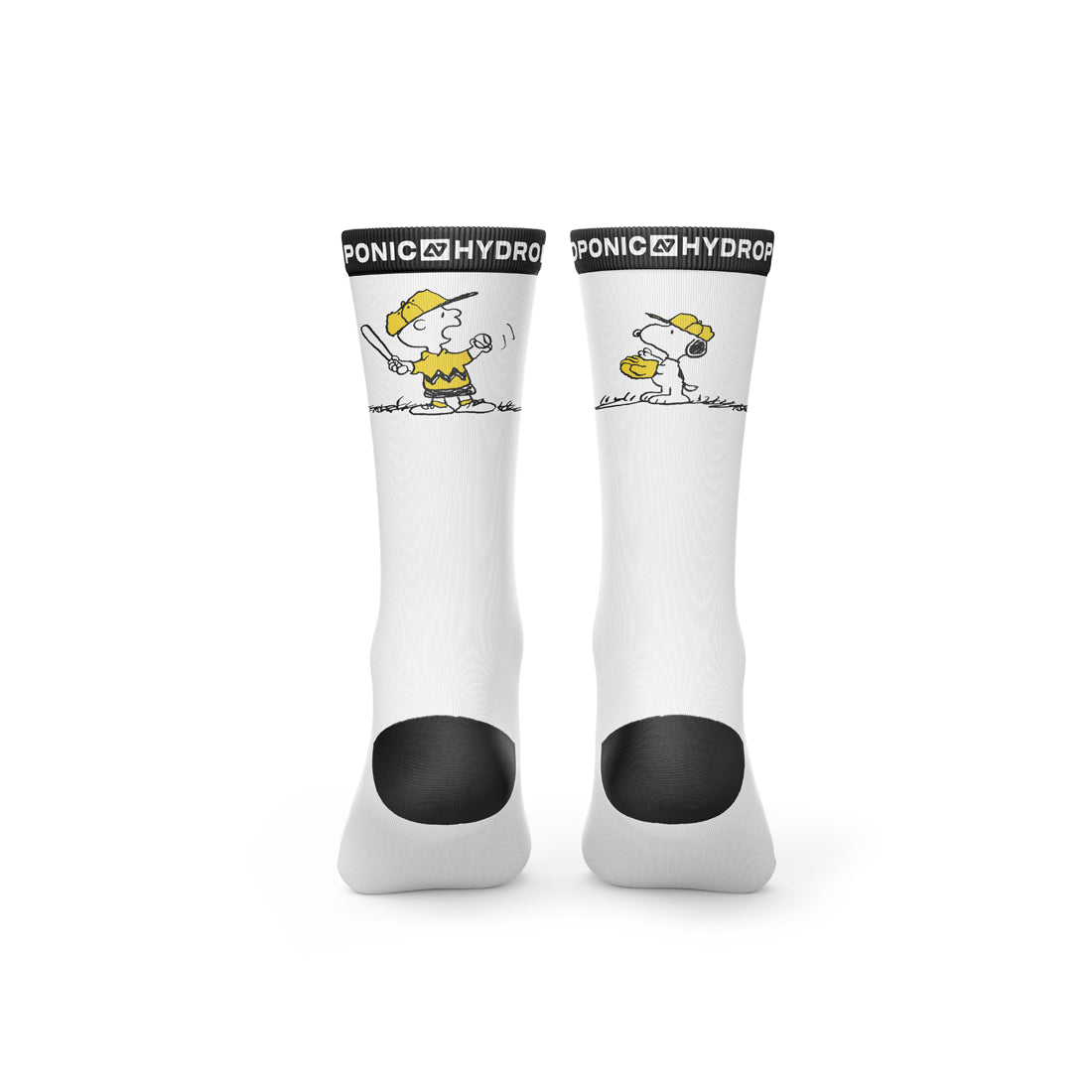 Șosete PEANUTS Baseball White  Șosete unisex cu imprimeu oficial PEANUTS x Hydroponic