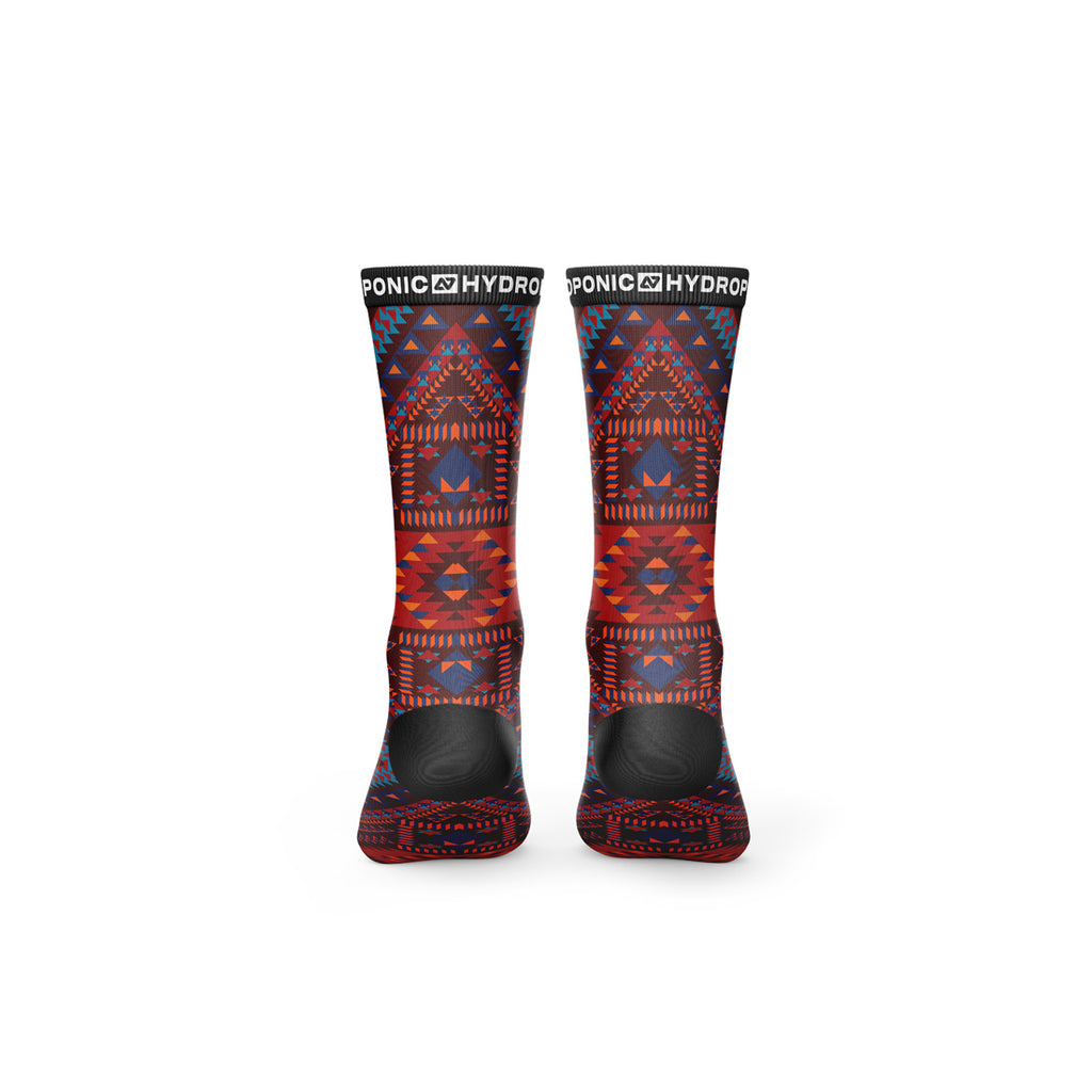 Șosete FLAGSHIP Navajo Burgundy – Șosete unisex cu imprimeu inspirat din motive etnice