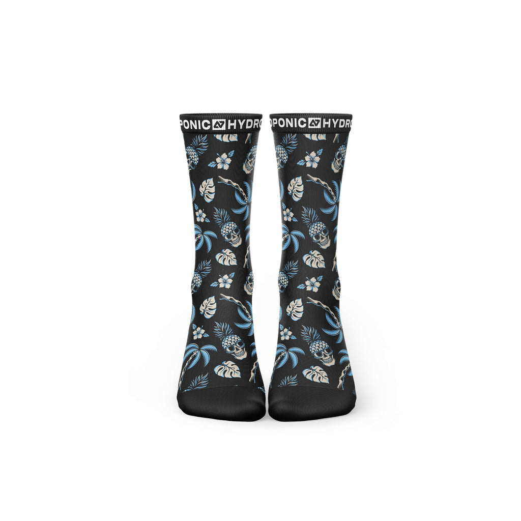 Șosete FLAGSHIP Black Tropical – Șosete unisex cu imprimeu tropical și confort premium