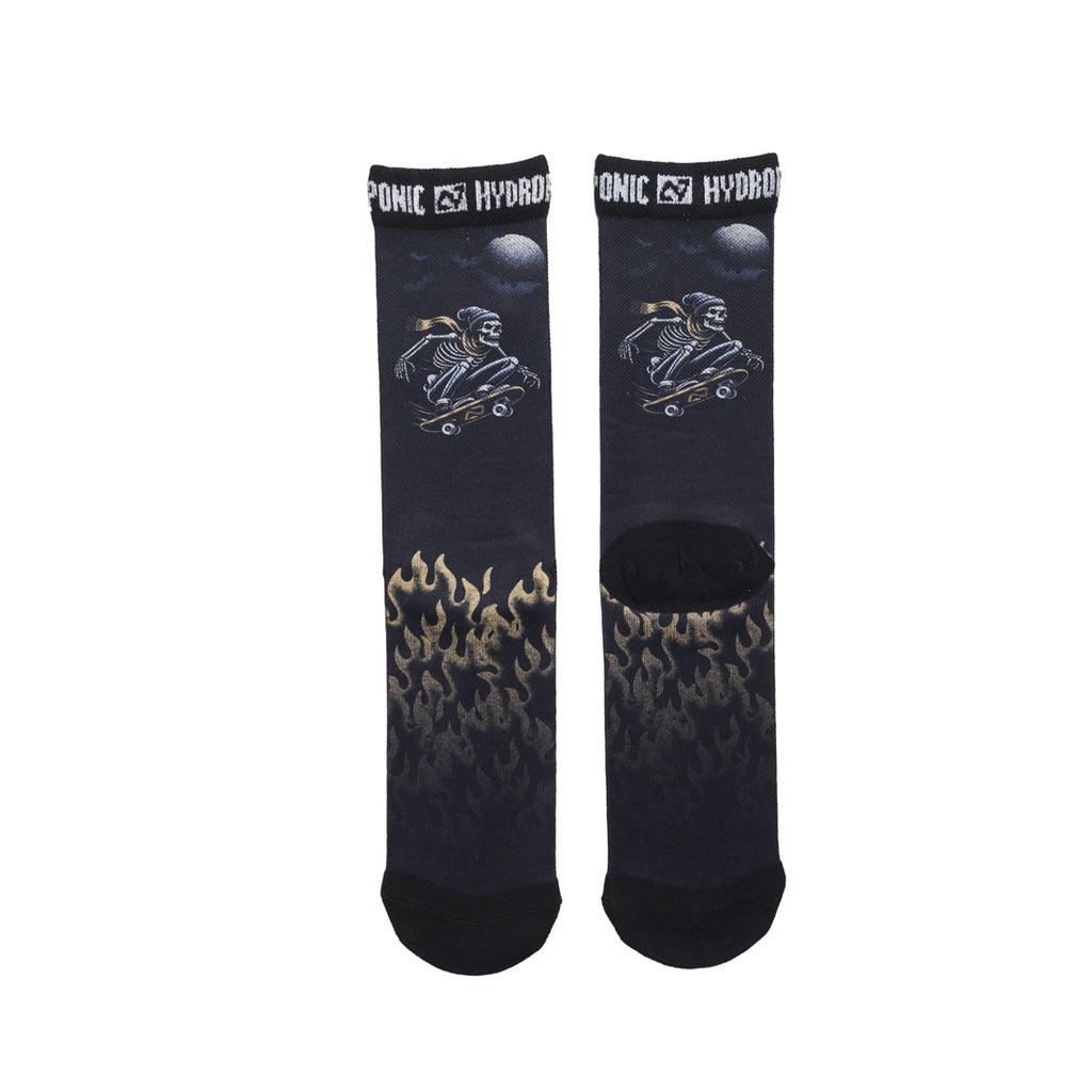 Șosete FLAGSHIP Black Skeleton Șosete unisex cu imprimeu Skeleton și confort premium