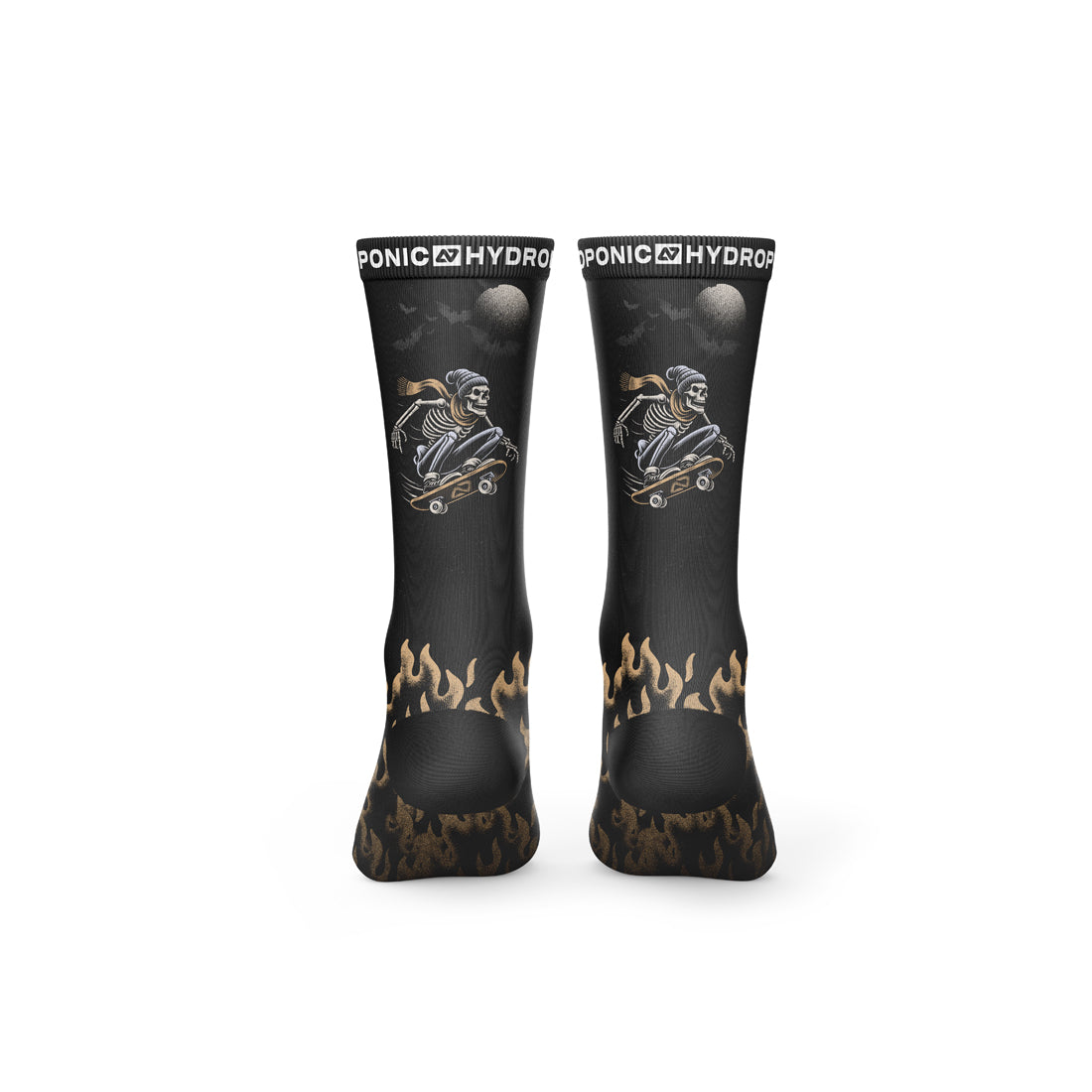 Șosete FLAGSHIP Black Skeleton Șosete unisex cu imprimeu Skeleton și confort premium