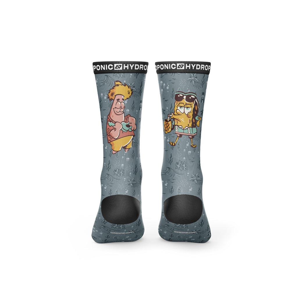 Șosete SpongeBob DUO Teal Șosete Unisex Premium cu Imprimeu Oficial SpongeBob SquarePants