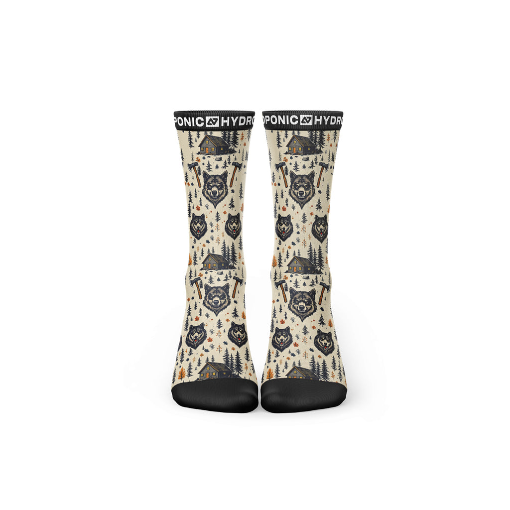 Șosete FLAGSHIP Ecru Forest Șosete unisex cu imprimeu inspirat de natură