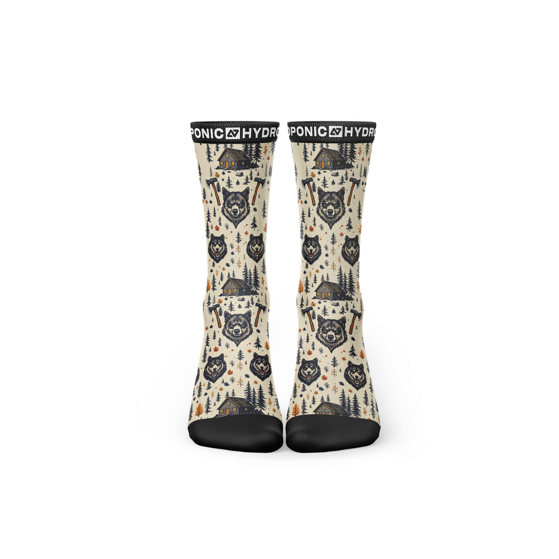 Șosete FLAGSHIP Ecru Forest Șosete unisex cu imprimeu inspirat de natură