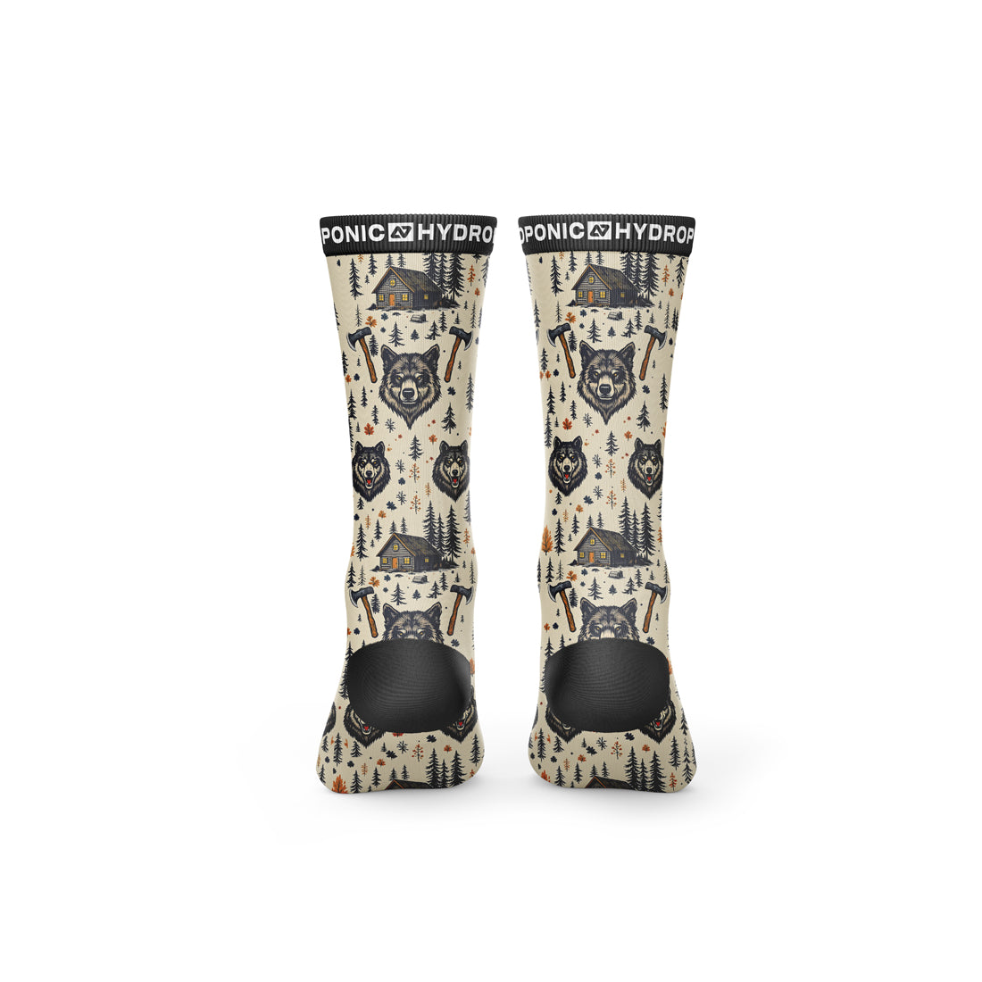 Șosete FLAGSHIP Ecru Forest Șosete unisex cu imprimeu inspirat de natură